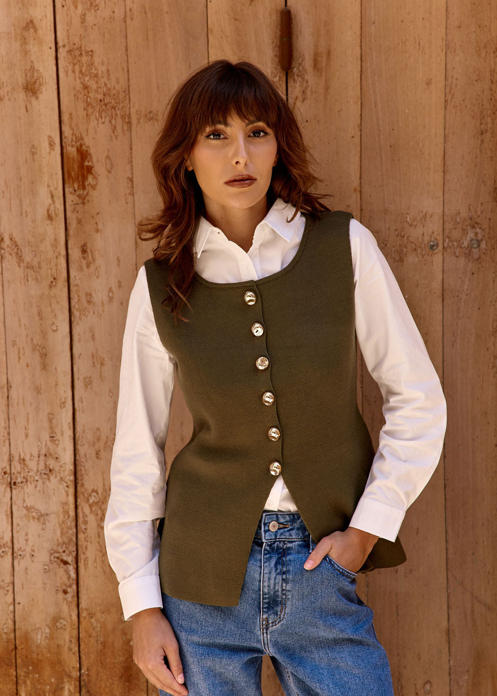 GILET KAKI MONTAINE