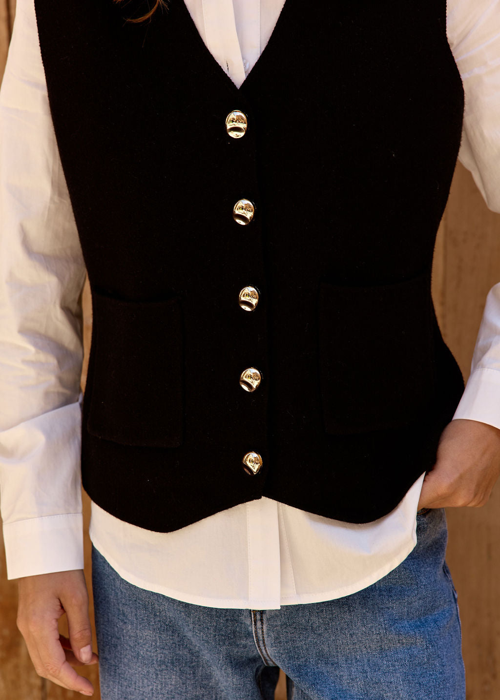 GILET NOIR MELODIE