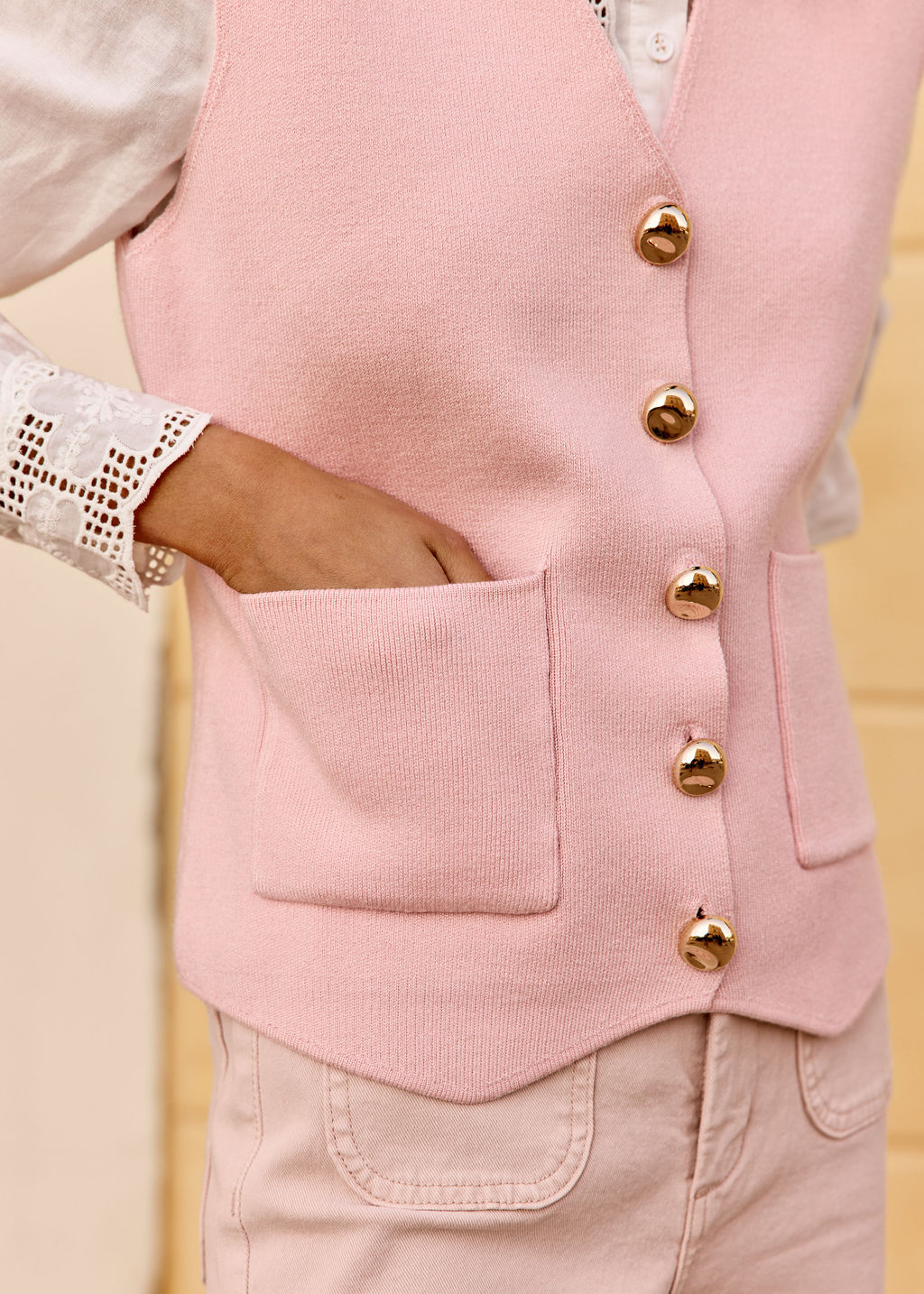 GILET ROSE MELODIE
