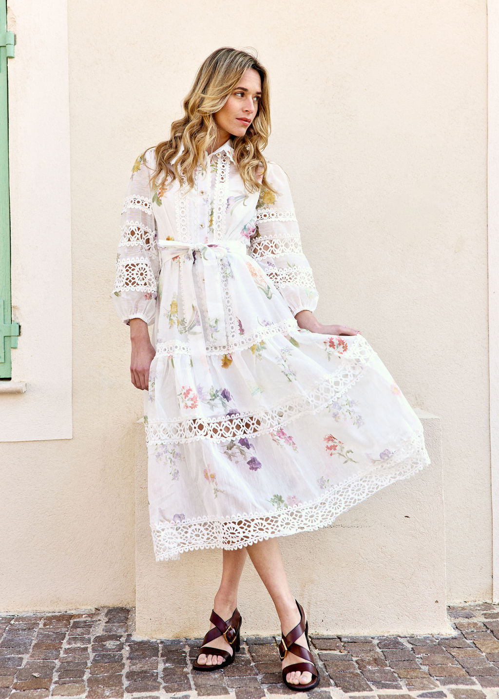 ROBE LONGUE ROSETTE