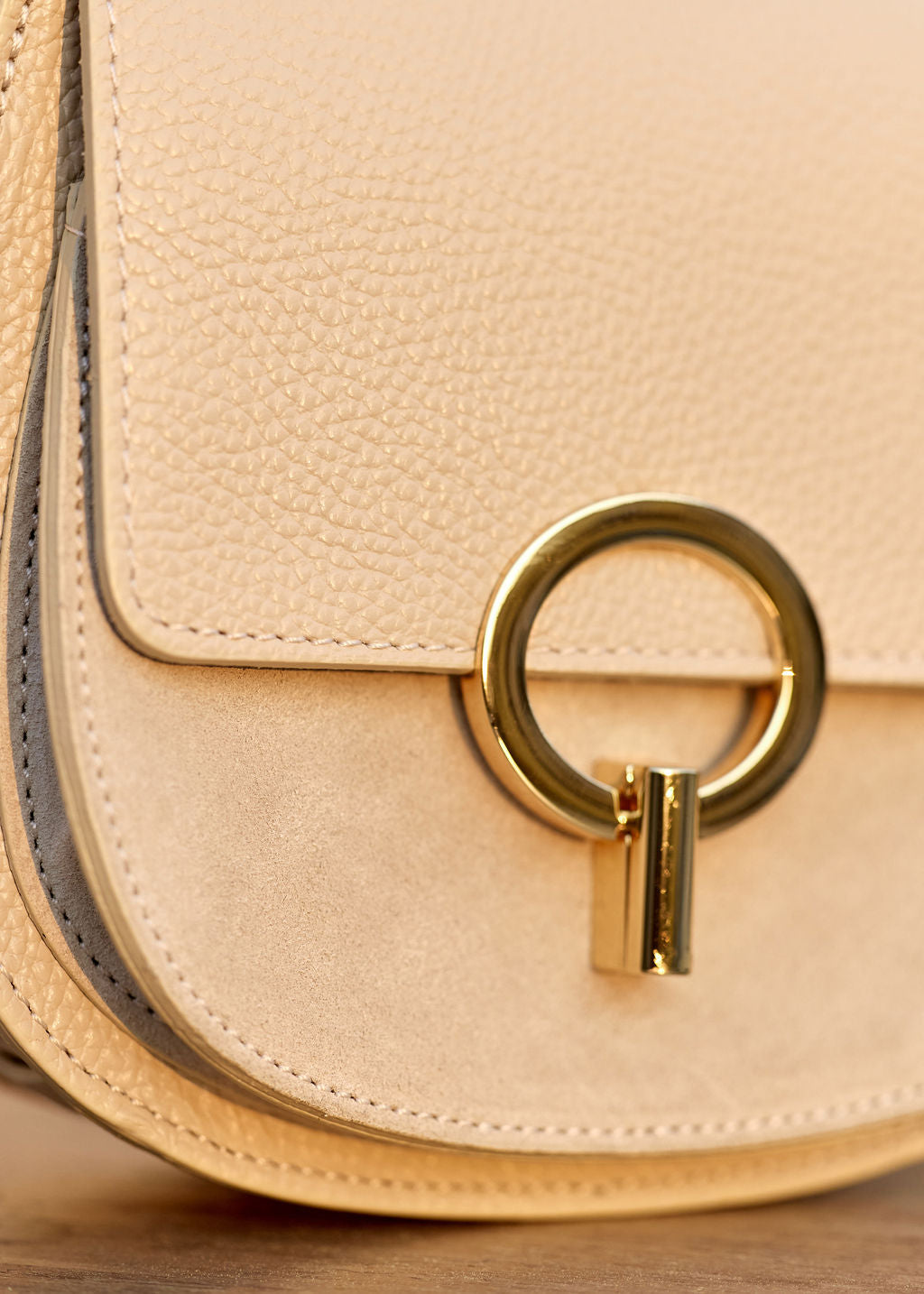 SAC EN CUIR BEIGE HABEL