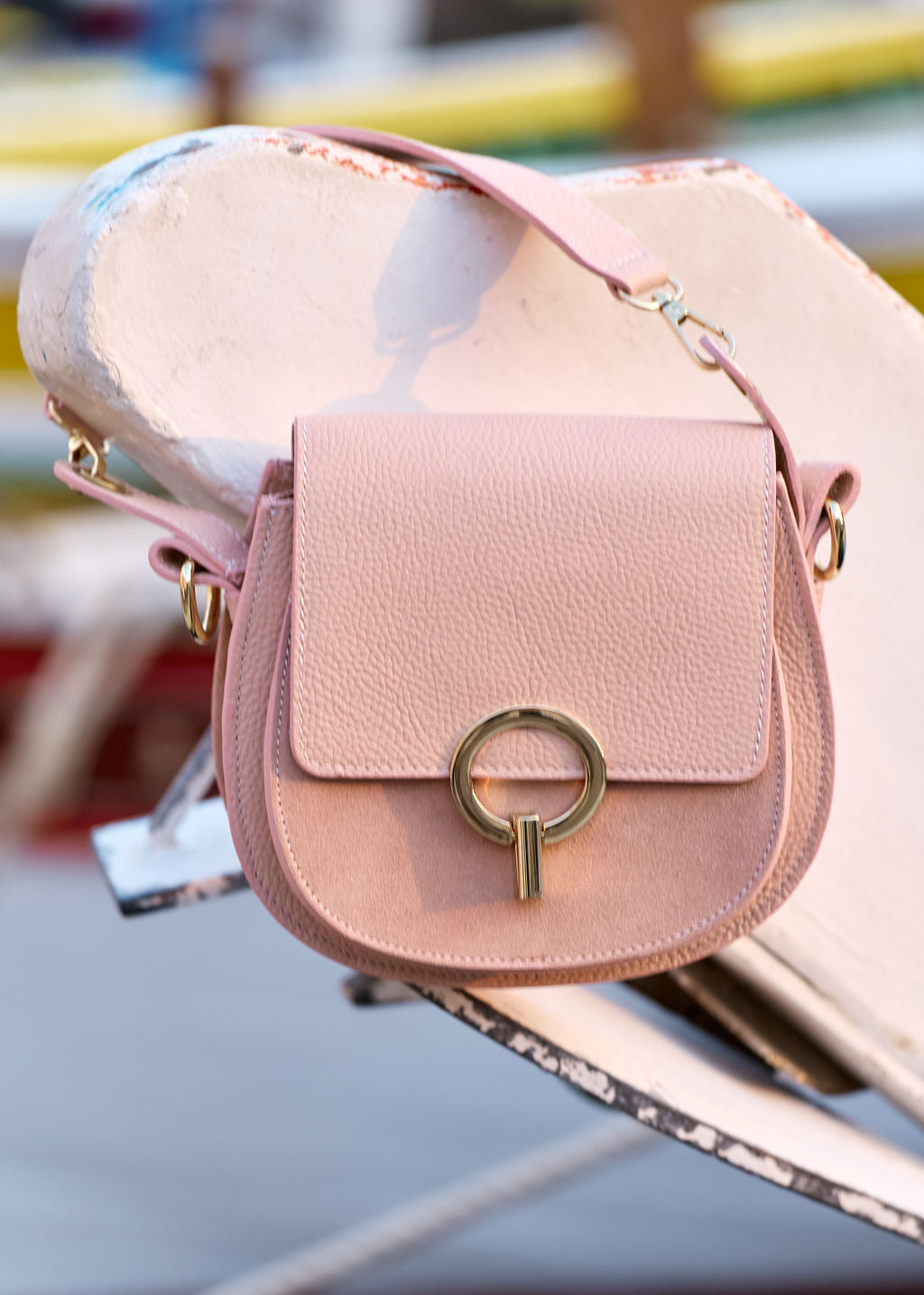 SAC EN CUIR NUDE HABEL