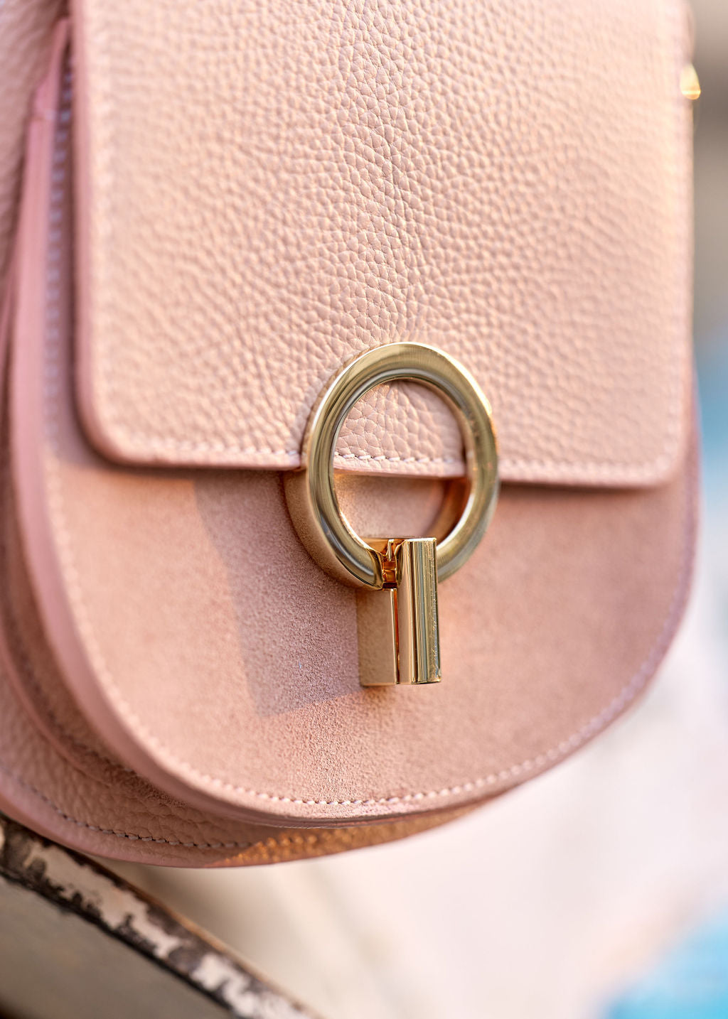 SAC EN CUIR NUDE HABEL