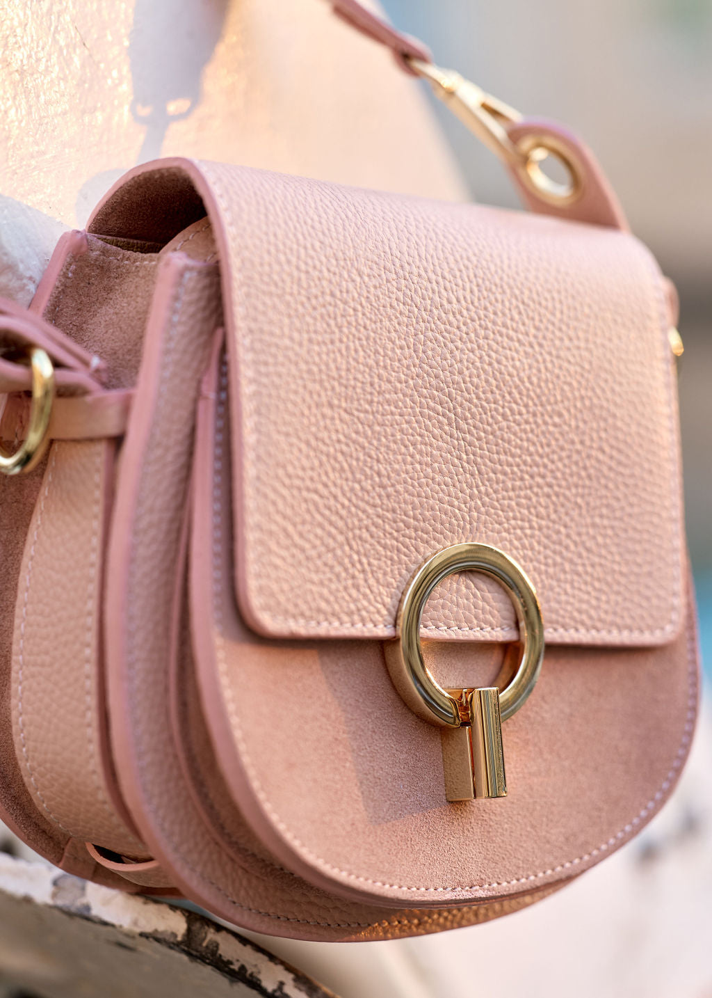 SAC EN CUIR NUDE HABEL