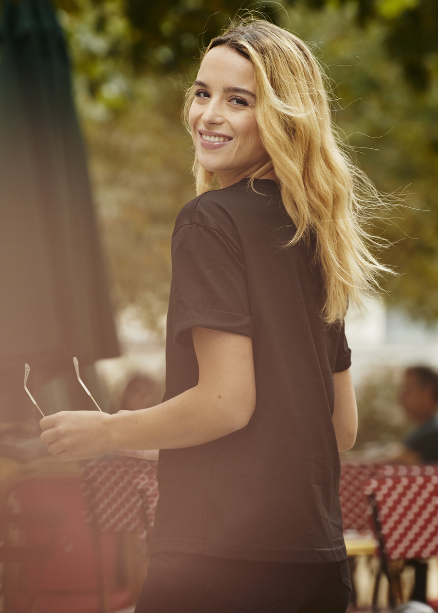 T-SHIRT COTON NOIR ADELE