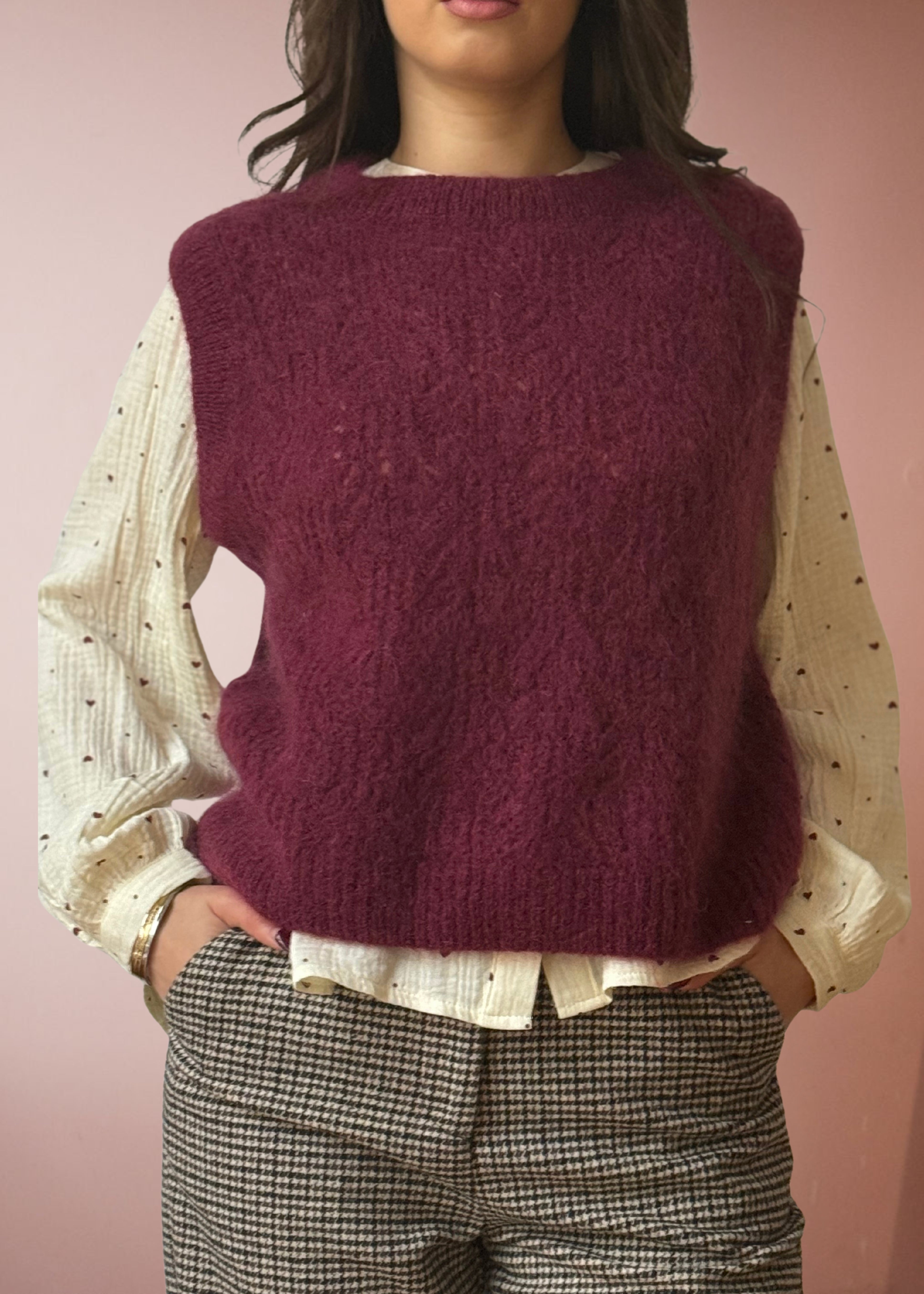 PULLOVER BORDEAUX MAELLE