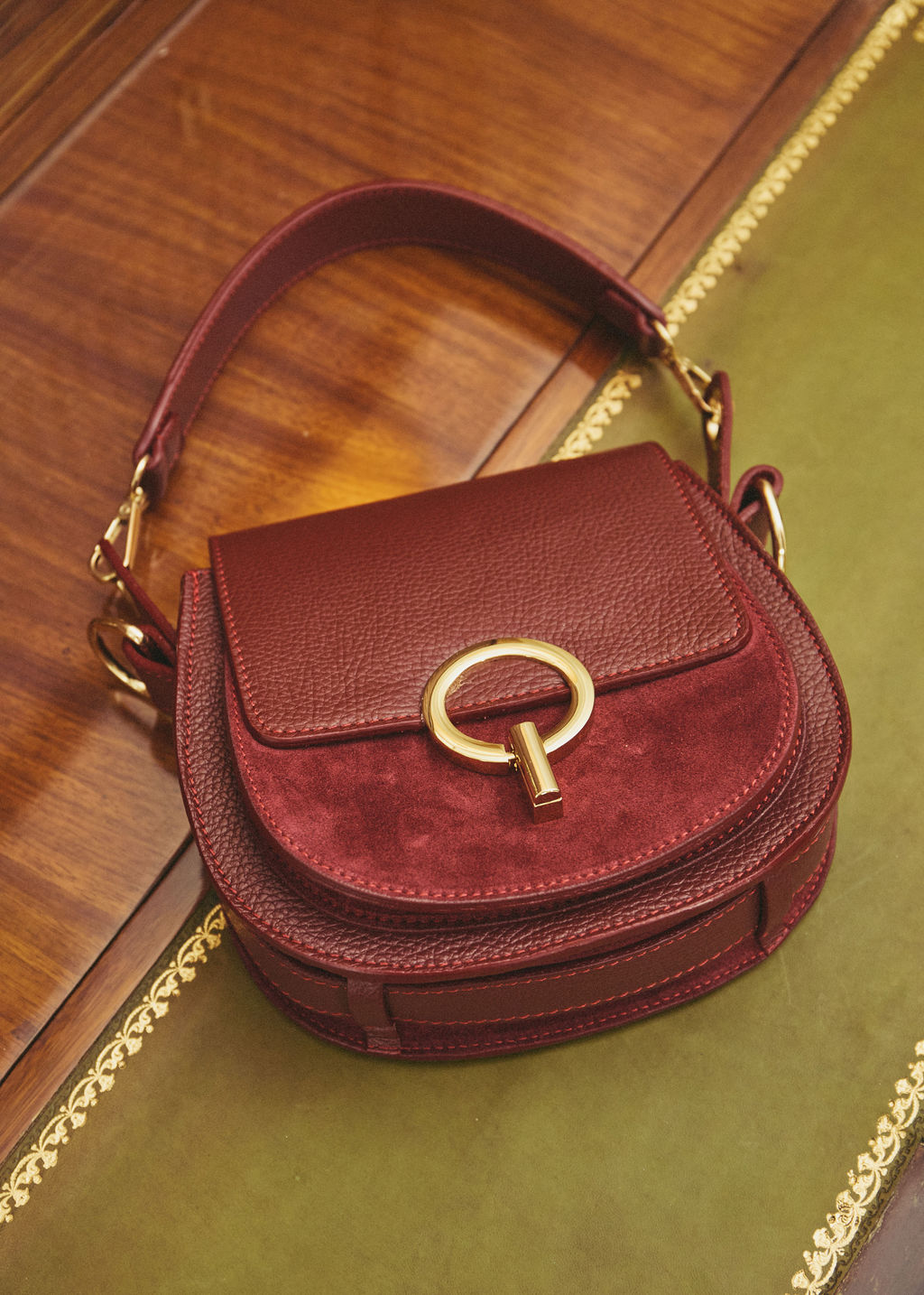 SAC EN CUIR BORDEAUX HABEL