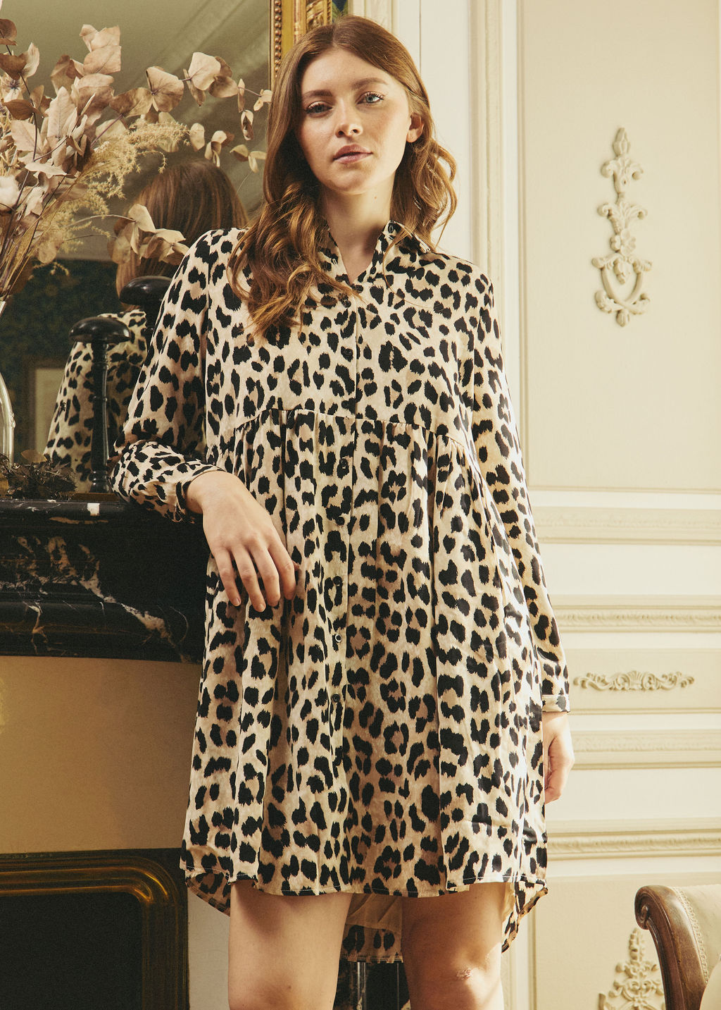 ROBE COURTE LEOPARD ROBERTE