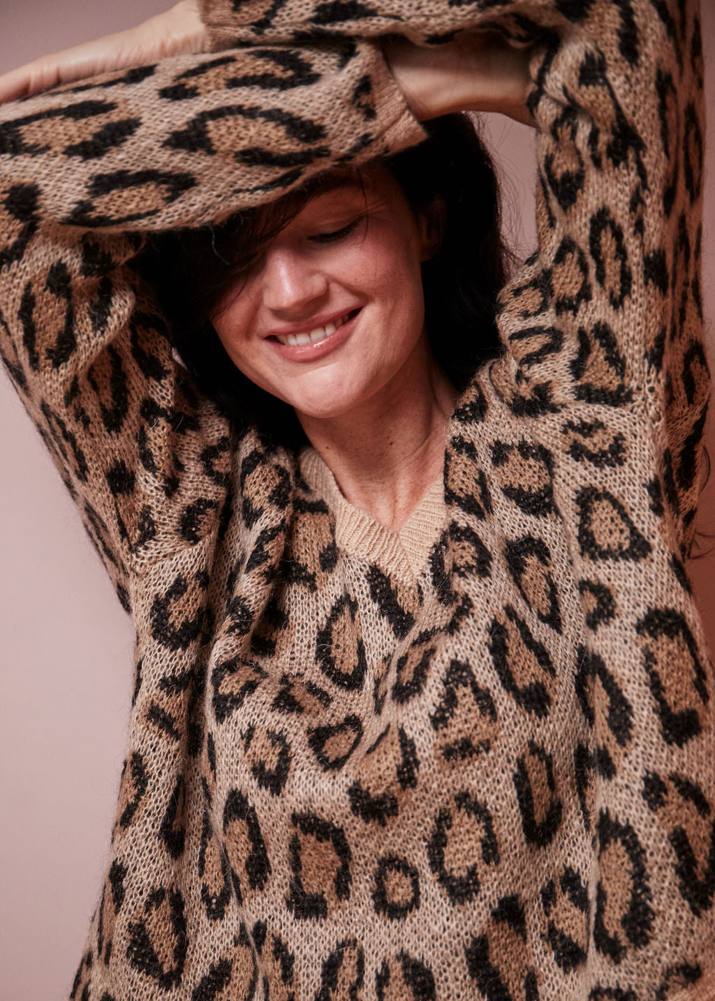 PULL EN MOHAIR LEOPARD MALINE