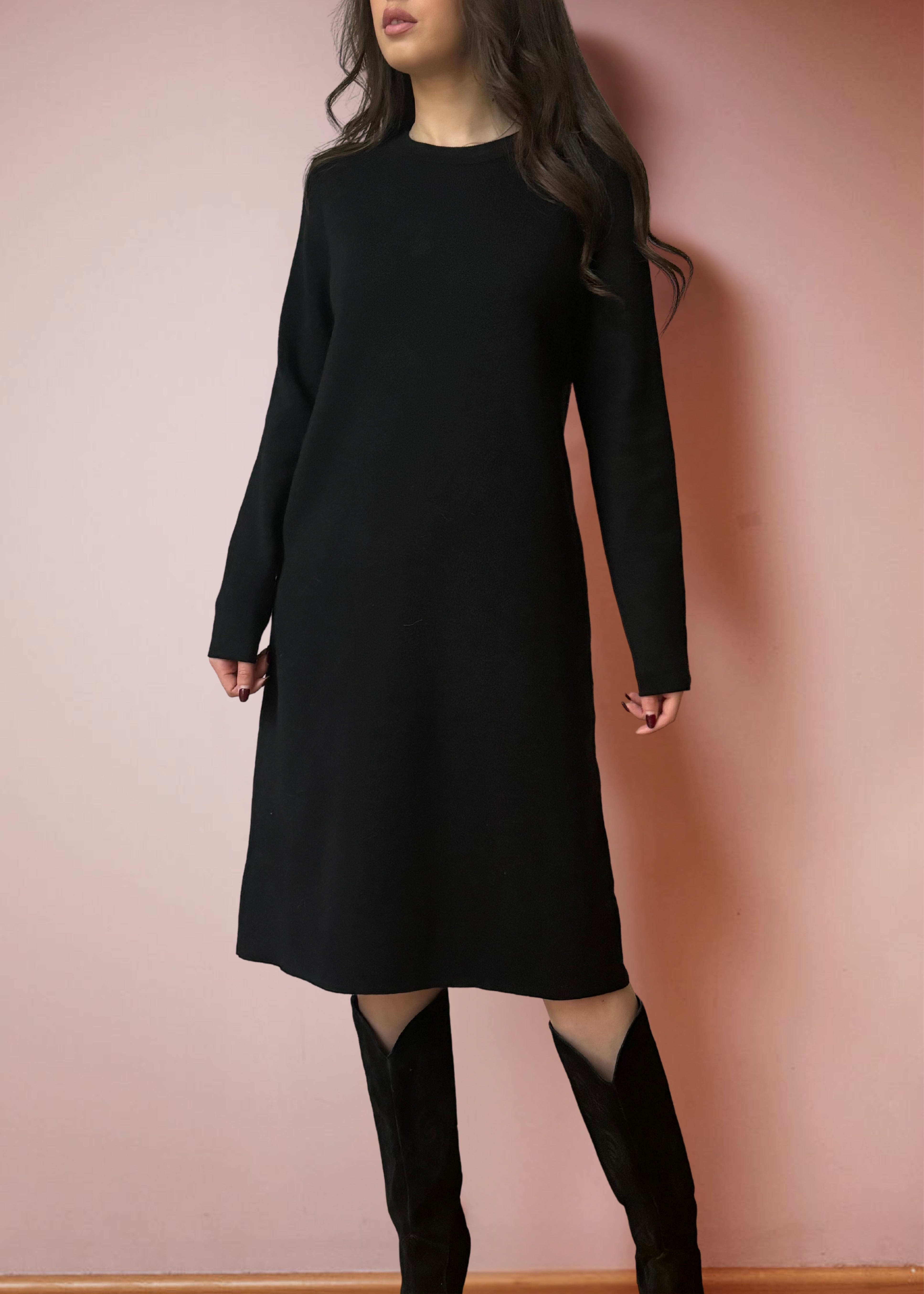 ROBE PULL NOIR RACHELIE