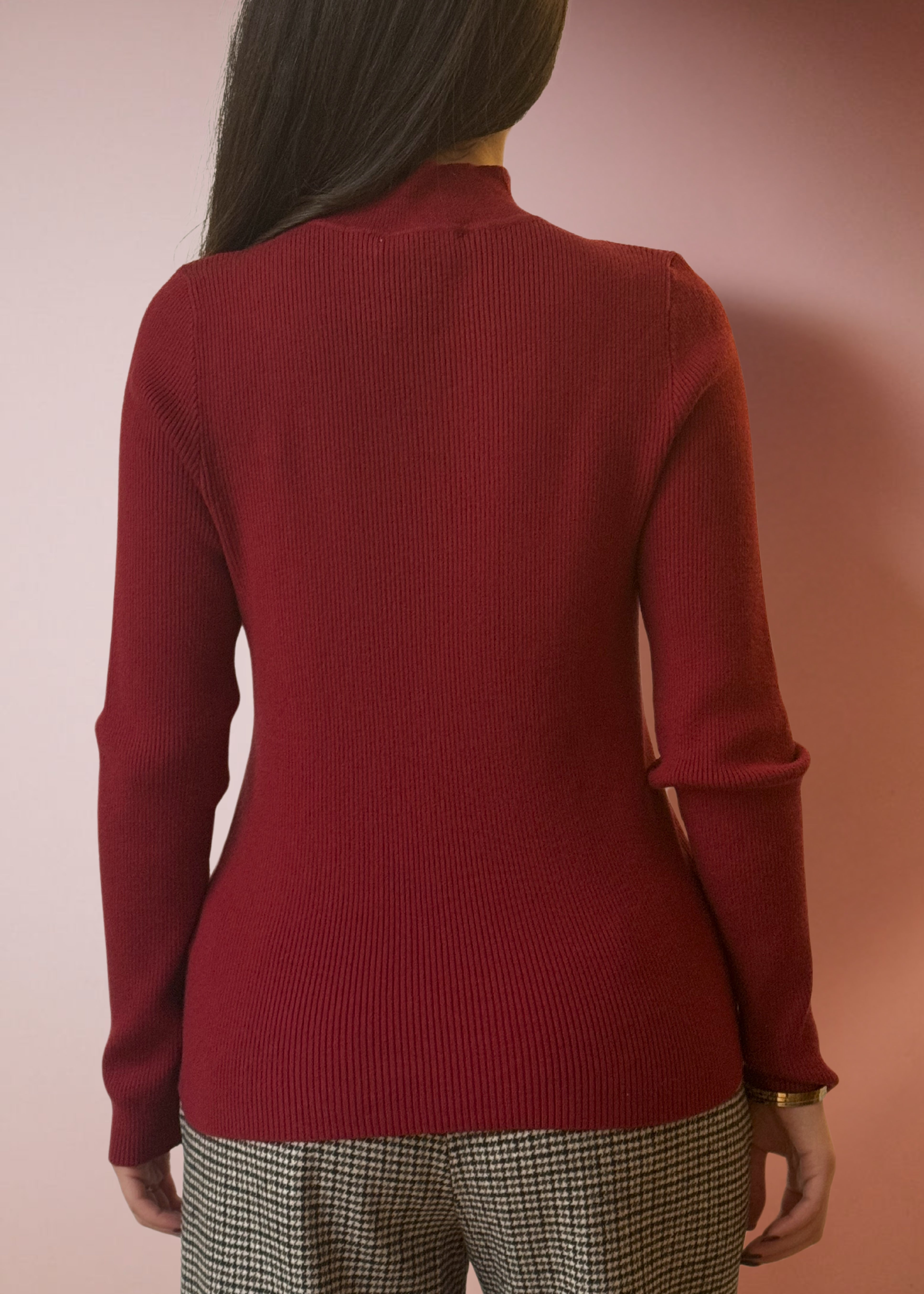 PULL BORDEAUX MARIS