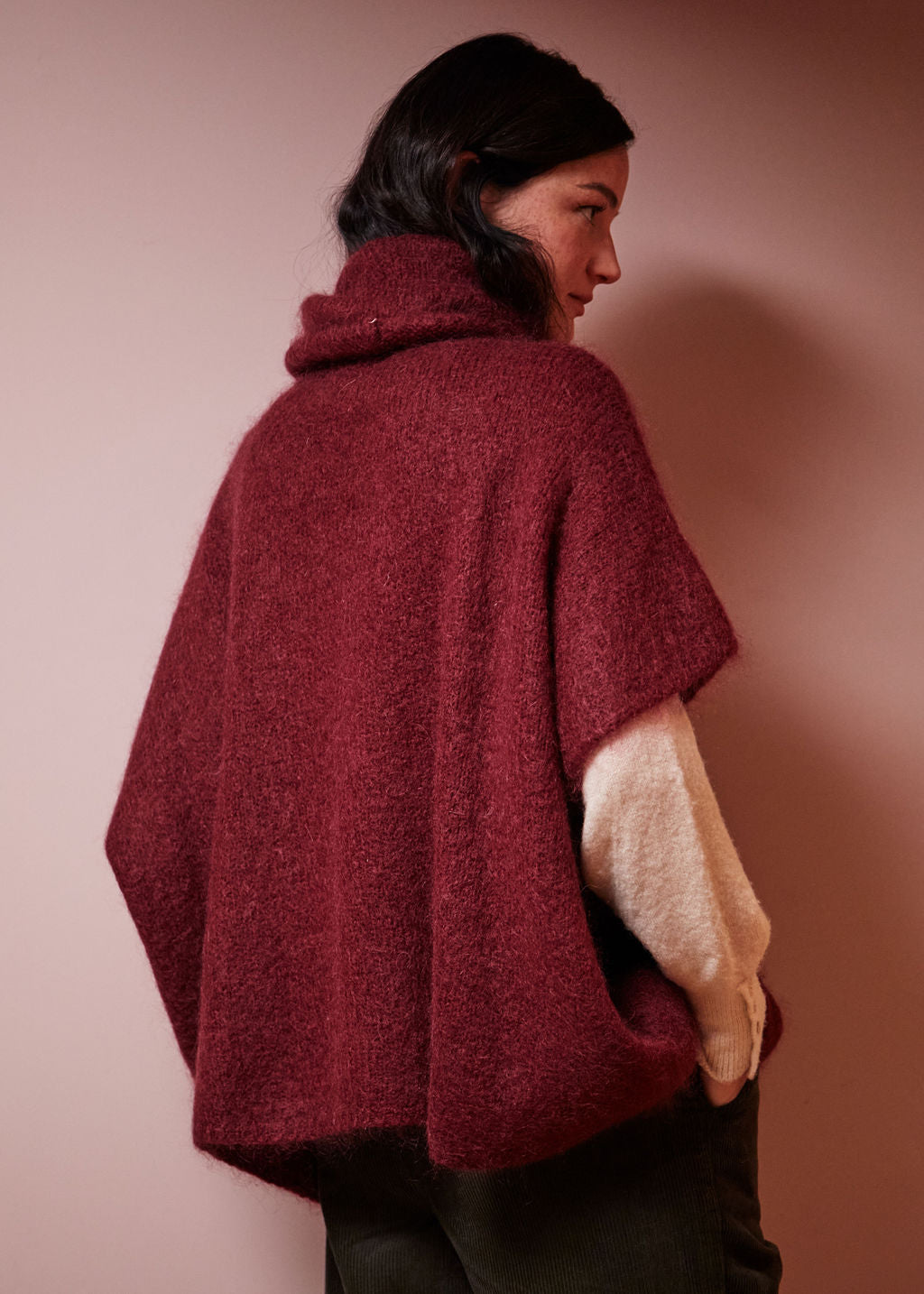 PULL EN MOHAIR BORDEAUX MALOE