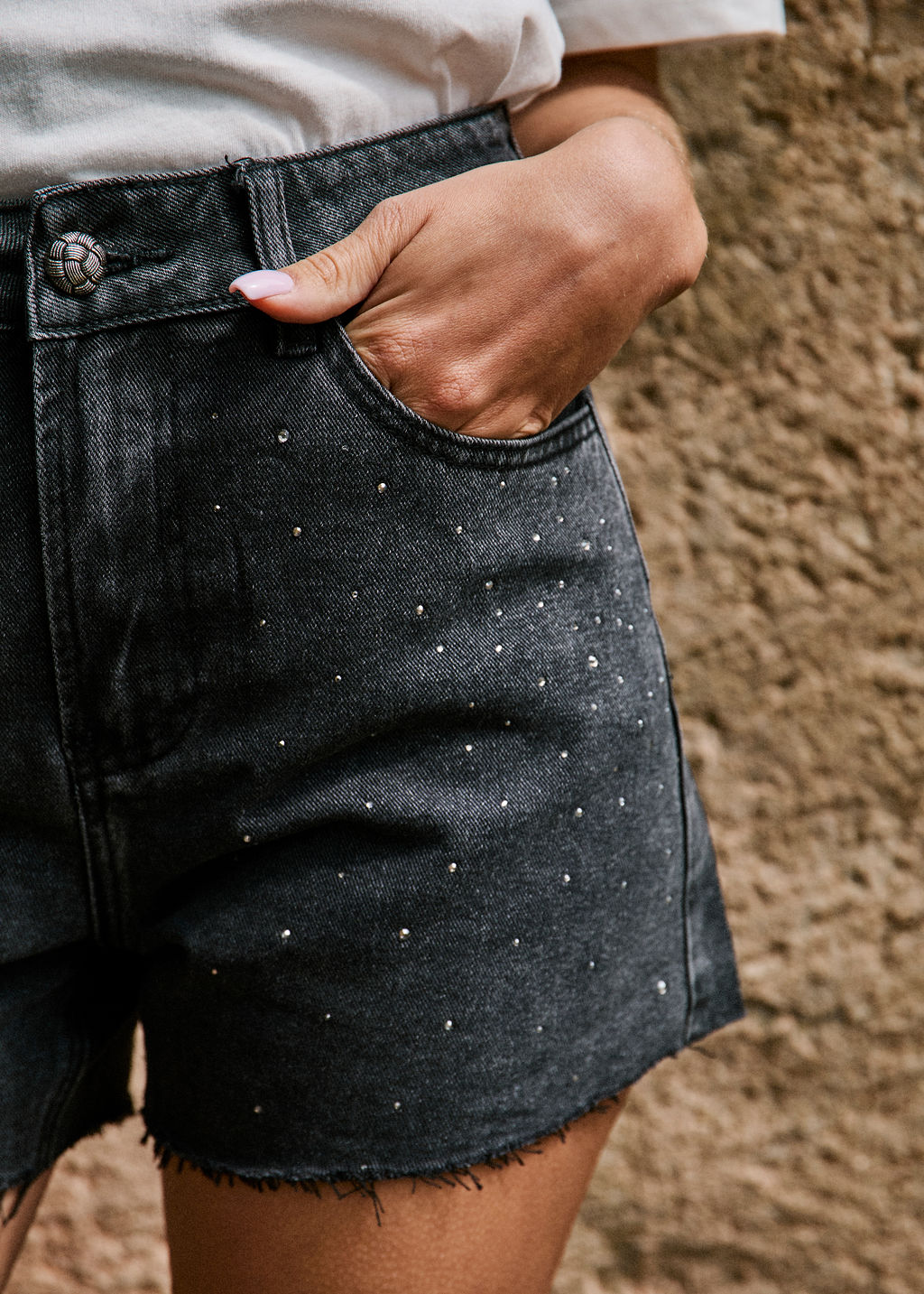 SHORT GRIS IONE