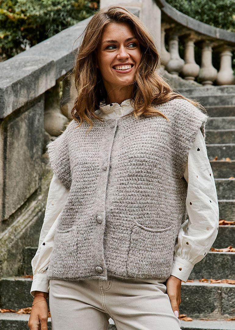 GILET TAUPE MANOR