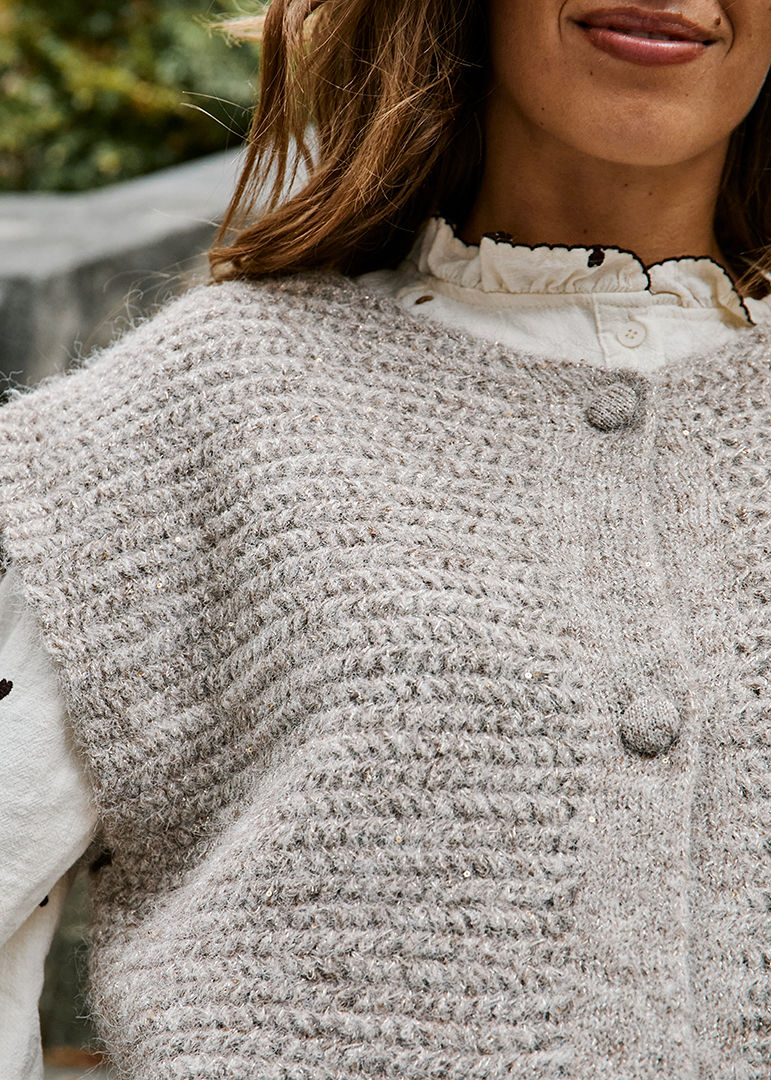 GILET TAUPE MANOR