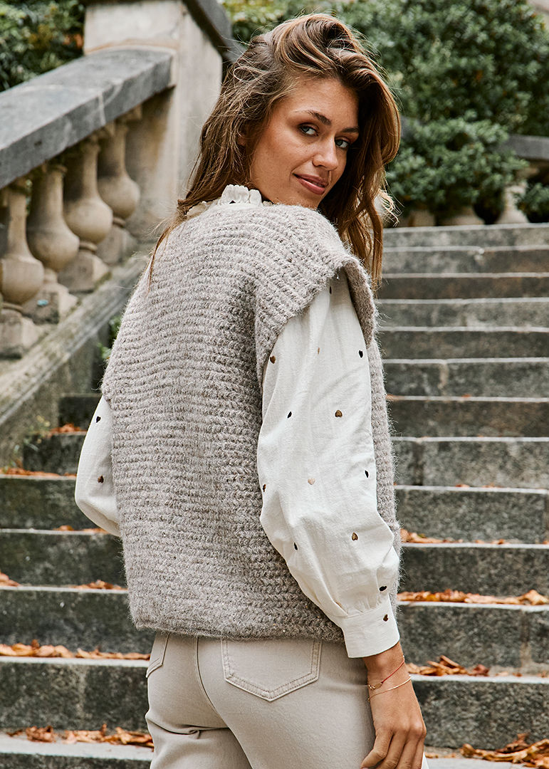 GILET TAUPE MANOR