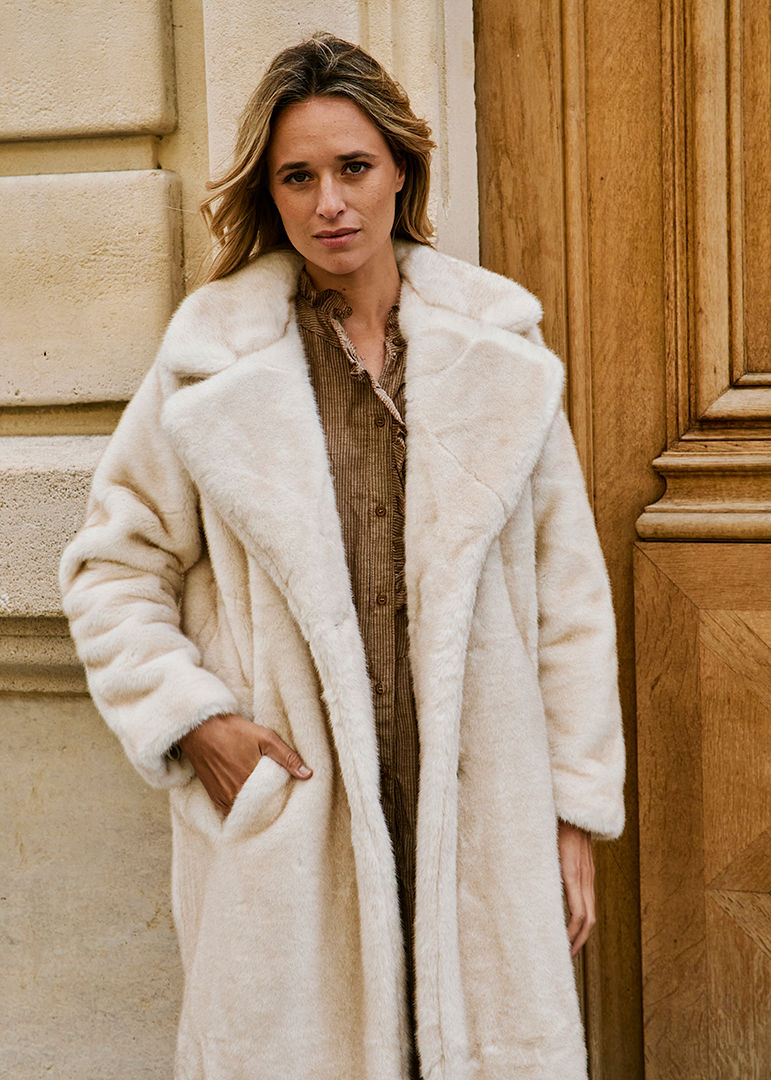 MANTEAU CREME LIONNEL