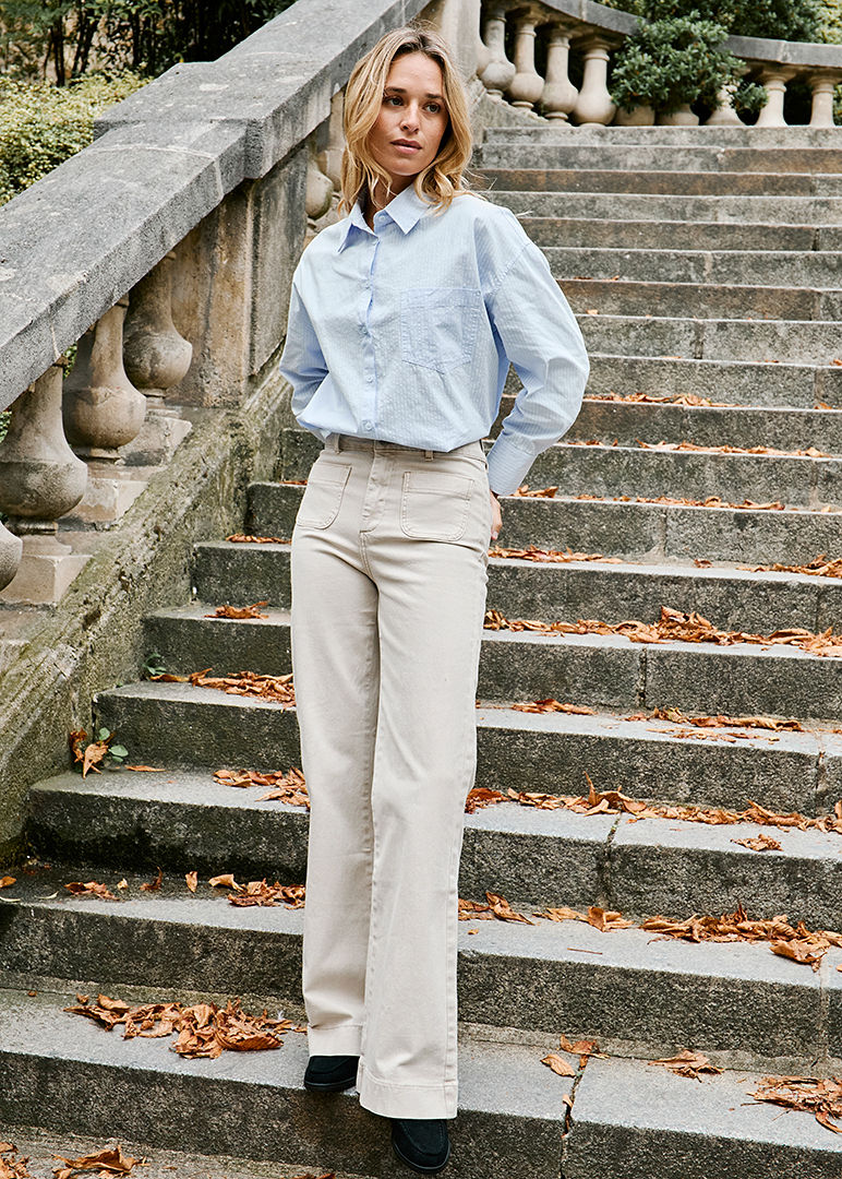Pantalon Femme Polaire à Lacets - Jambe Large, Coupe Droite - Confort Automne/hiver Décontracté - 3