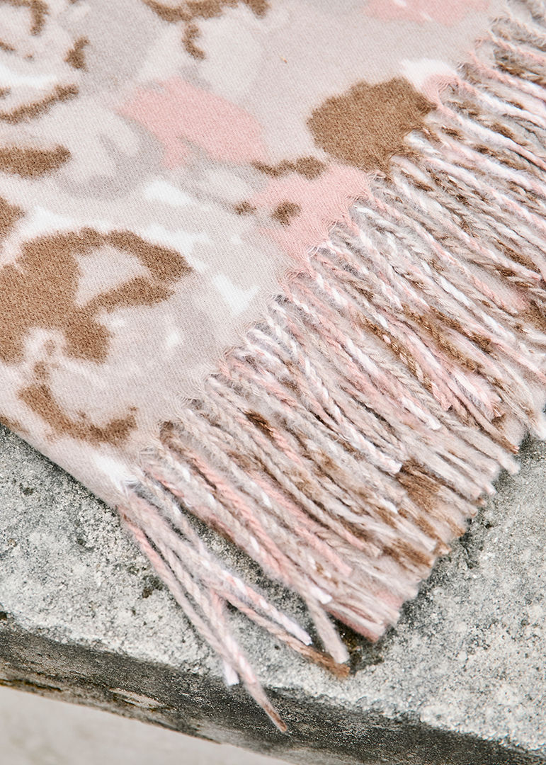 ECHARPE TAUPE HERMINE