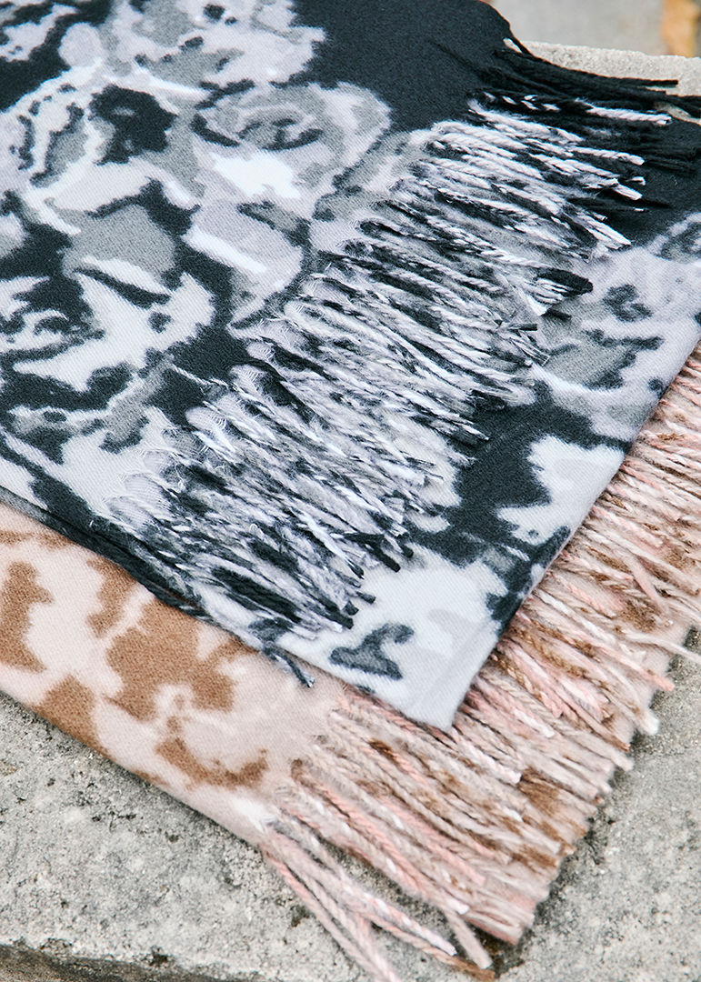 ECHARPE TAUPE HERMINE