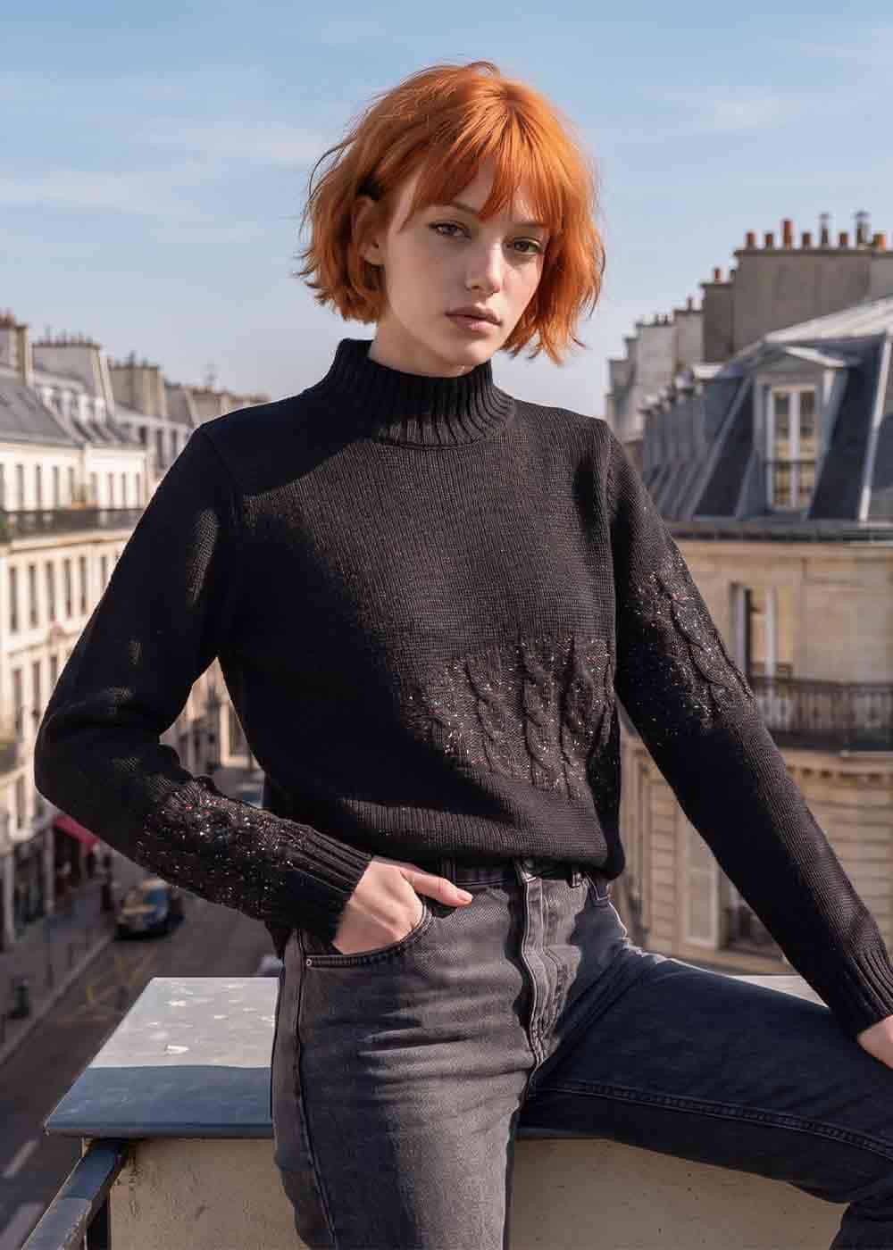 PULLOVER NOIR LOUISE