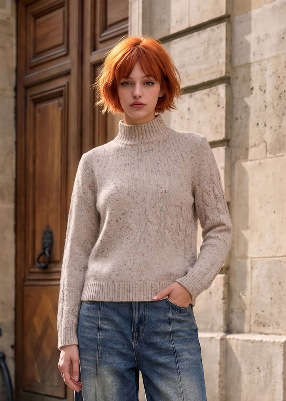 PULLOVER BEIGE LOUISE