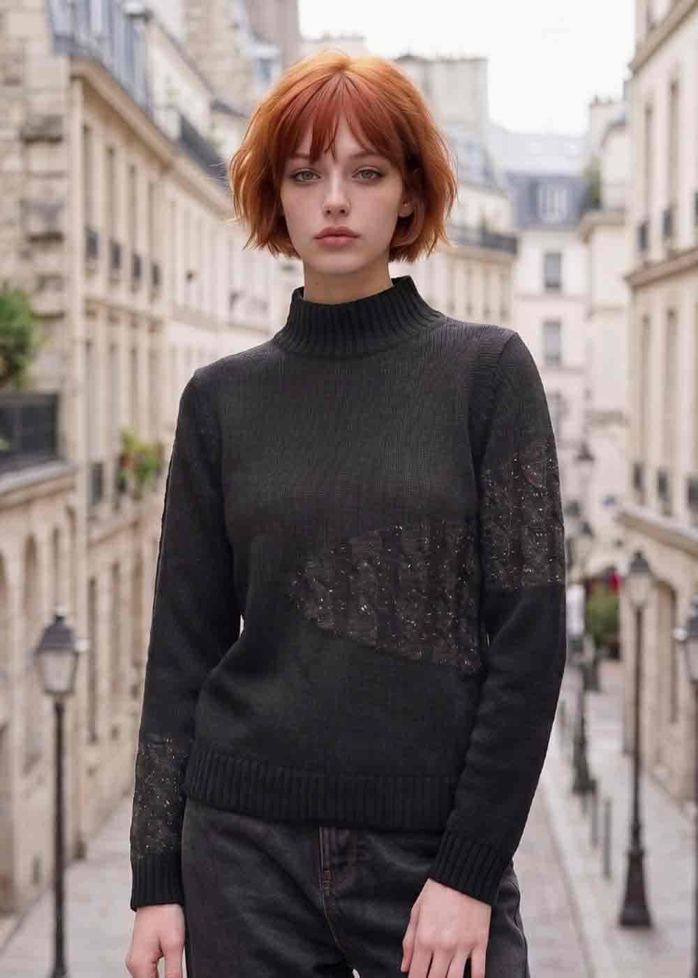PULLOVER NOIR LOUISE
