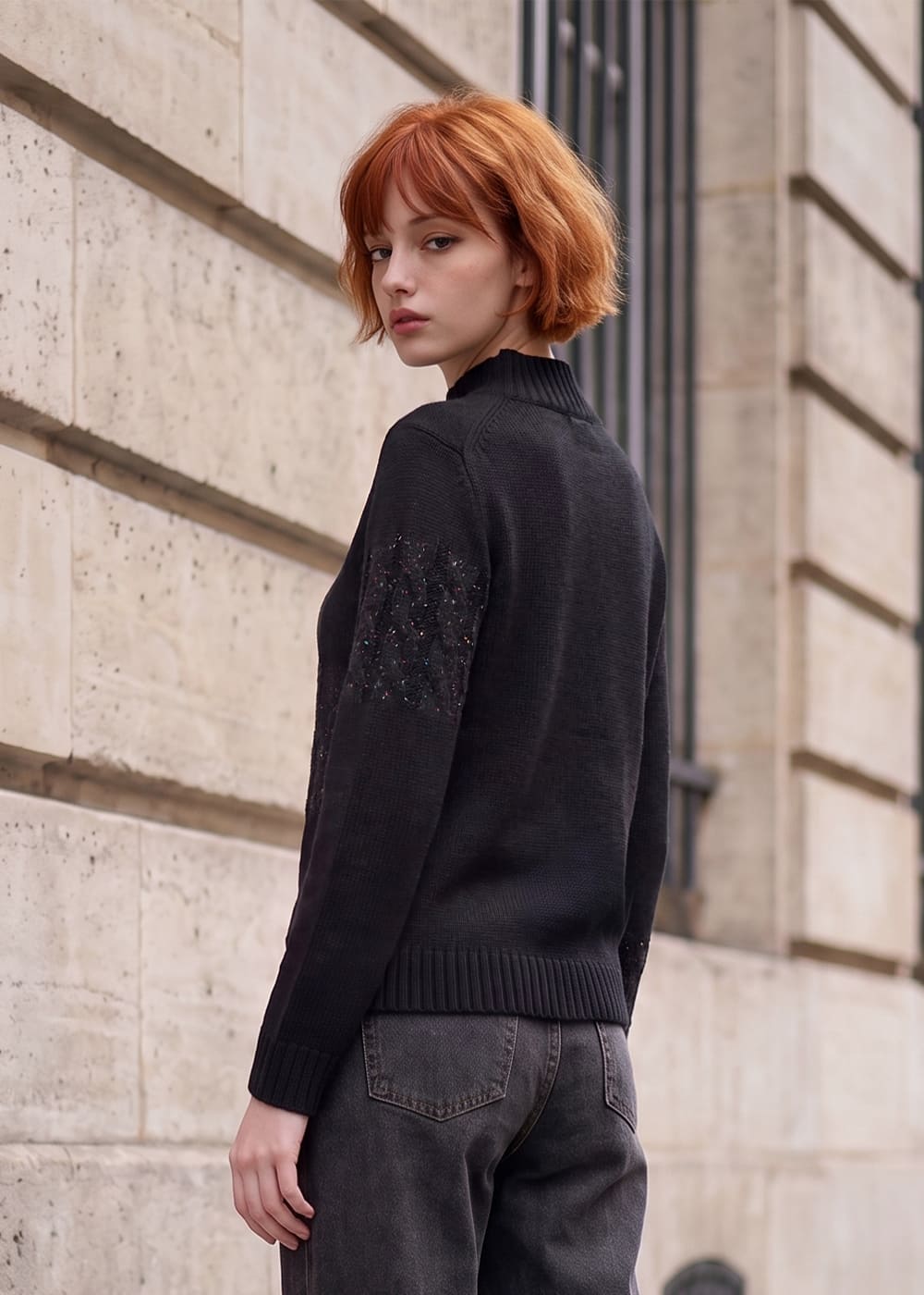 PULLOVER NOIR LOUISE