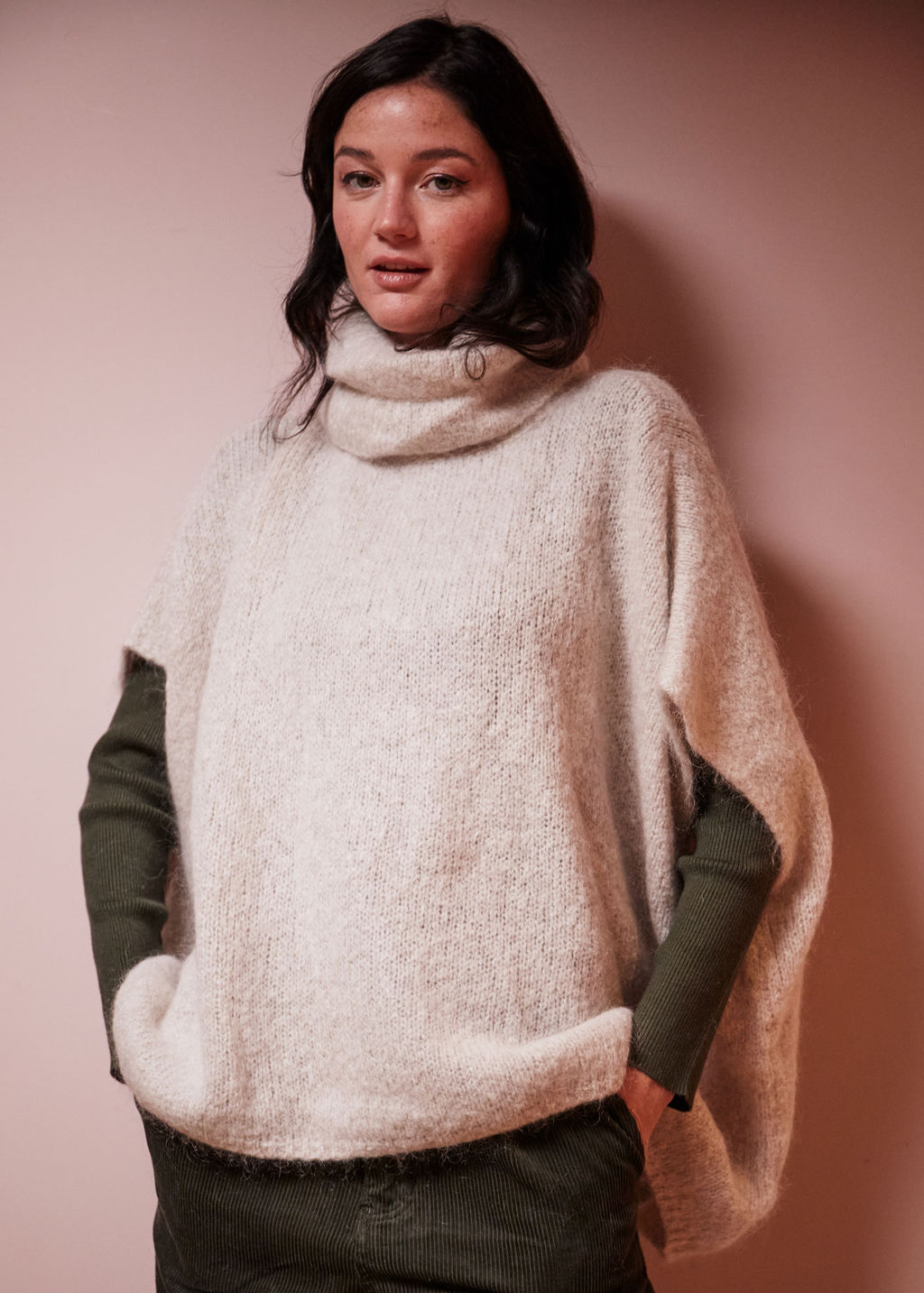 PULL EN MOHAIR CREME MALOE