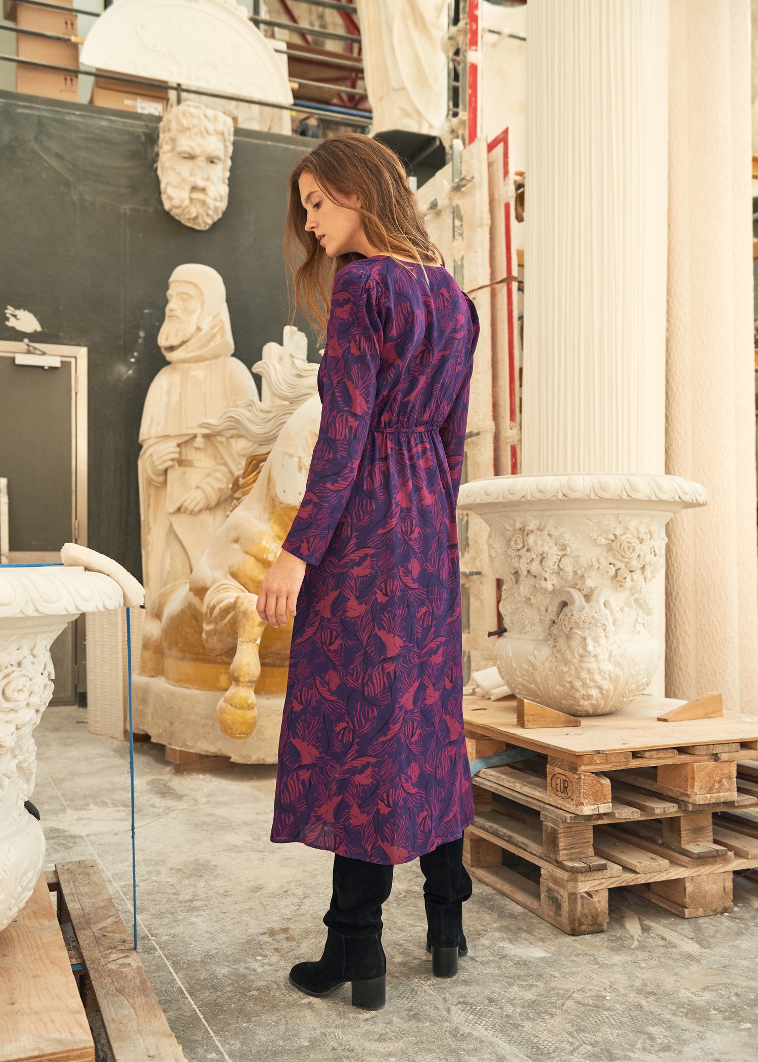 ROBE AUBERGINE RIBERIO | Karl Marc John